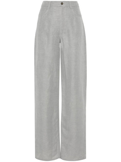 Peran Mélange Straight Trousers