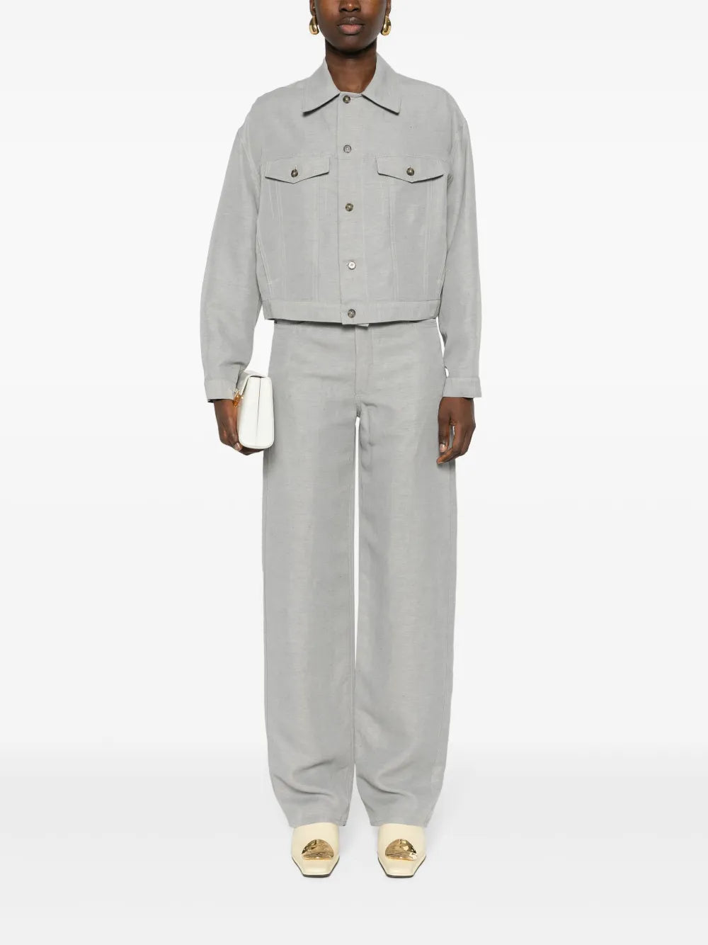 Peran Mélange Straight Trousers