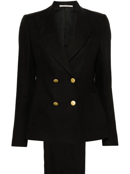 Linen Double-Breasted Suit