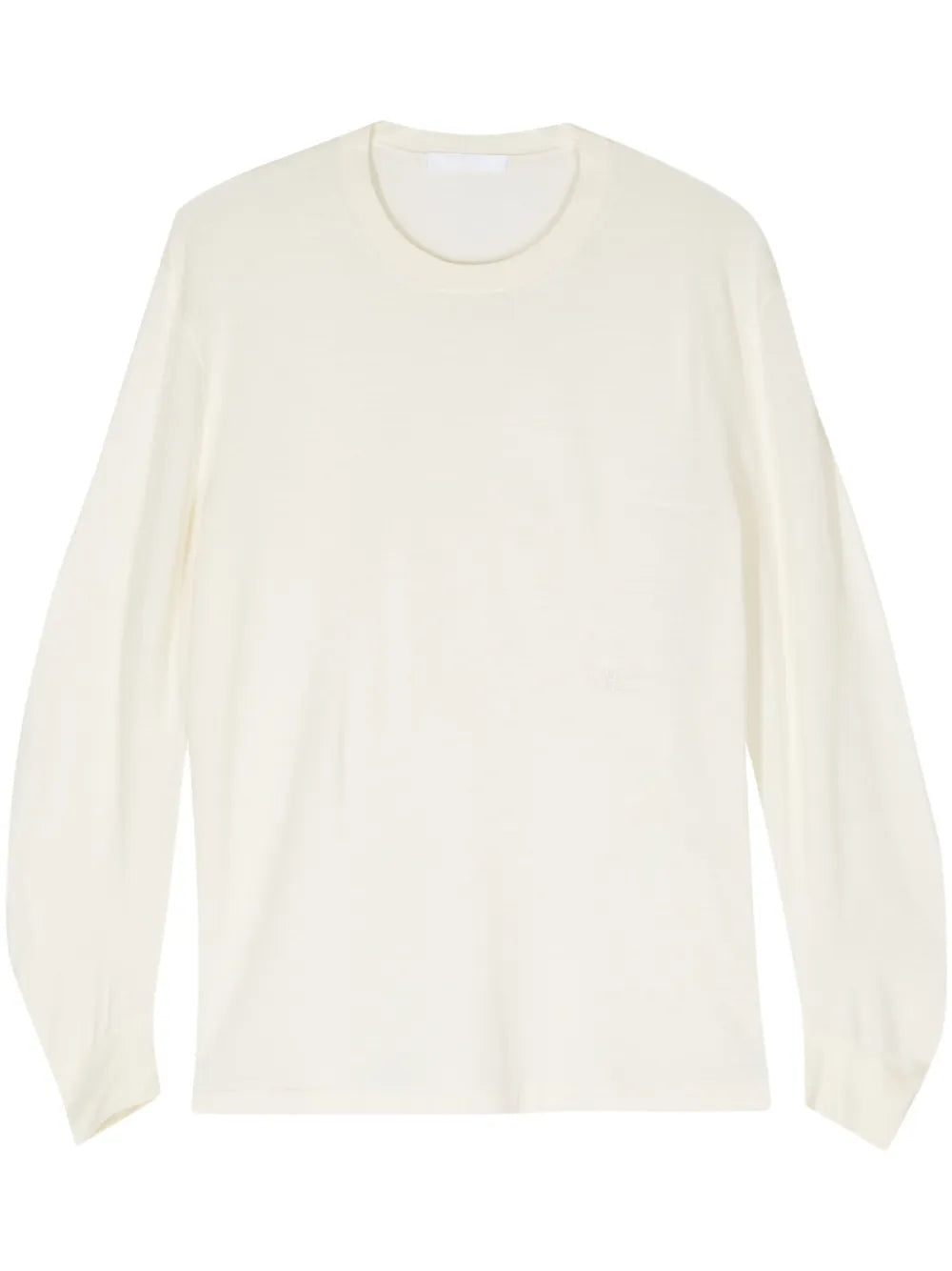 Curve-Sleeve Fine-Knit Jumper