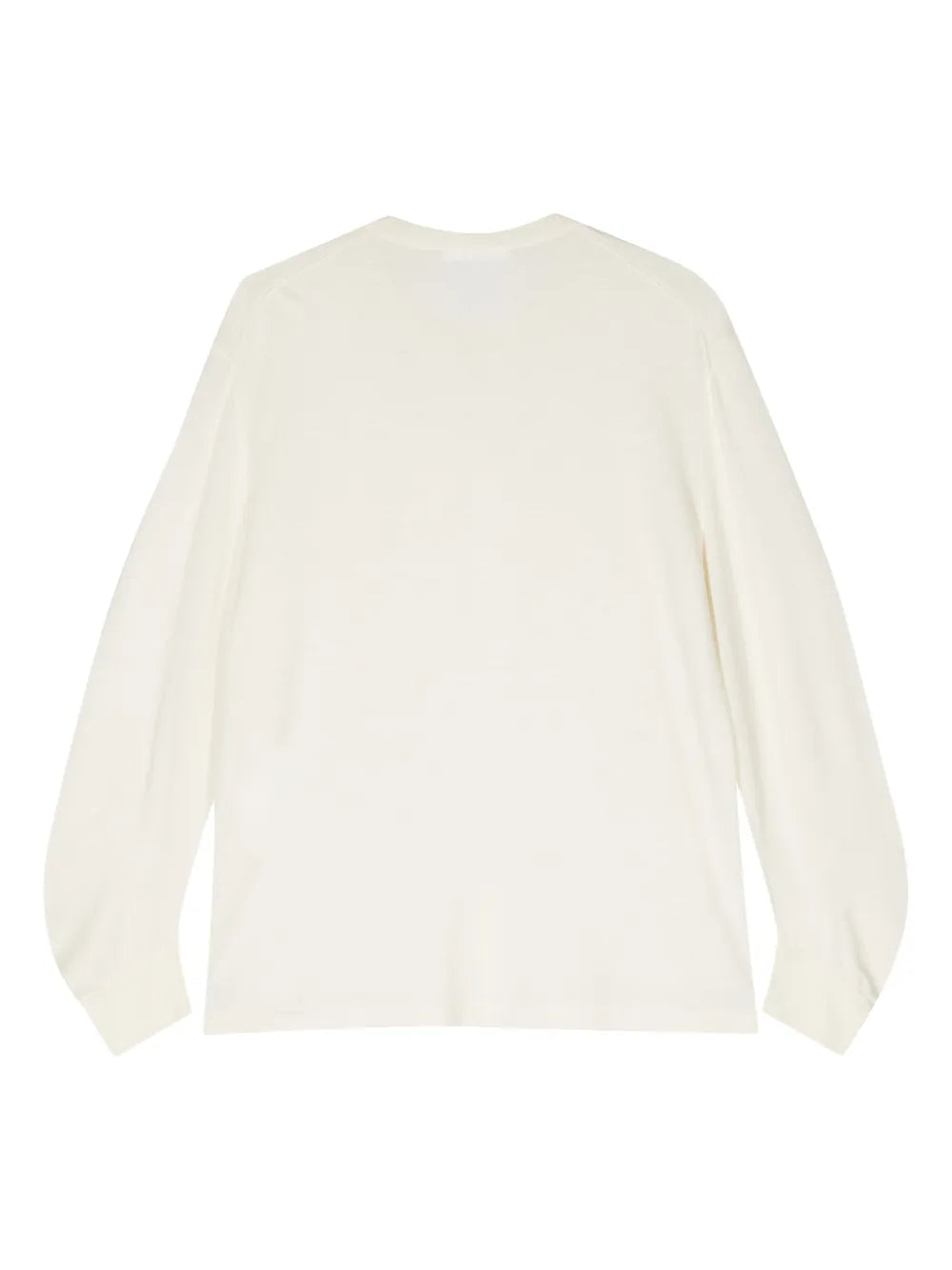 Curve-Sleeve Fine-Knit Jumper