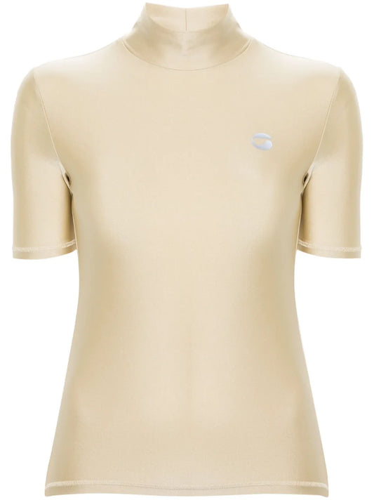 Logo-Print High-Neck T-Shirt