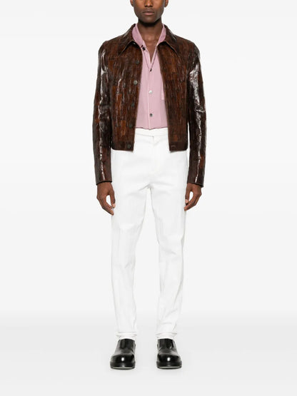 Snakeskin-Effect Jacket