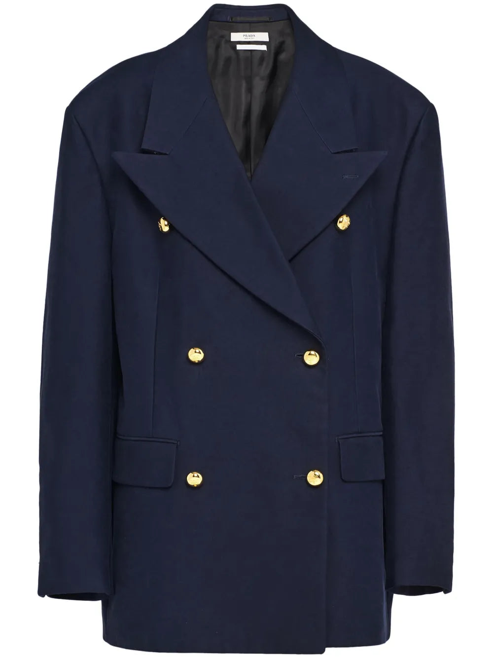 Double-Breasted Cotton Blazer