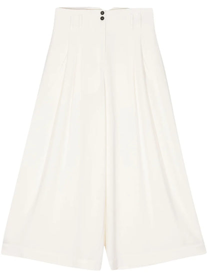 High-Waisted Wool Trousers