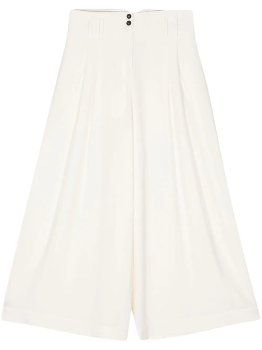 High-Waisted Wool Trousers