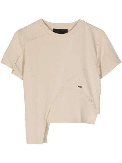 Logo-Print Panelled T-Shirt