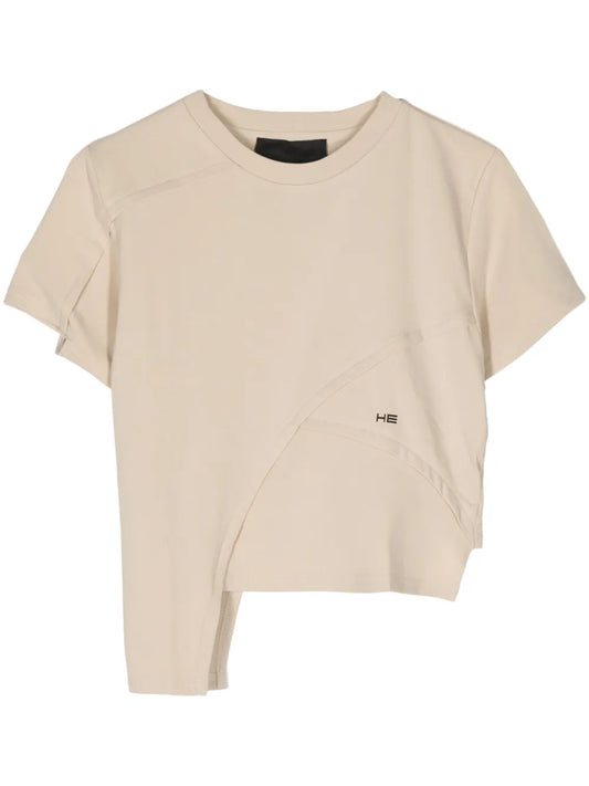 Logo-Print Panelled T-Shirt