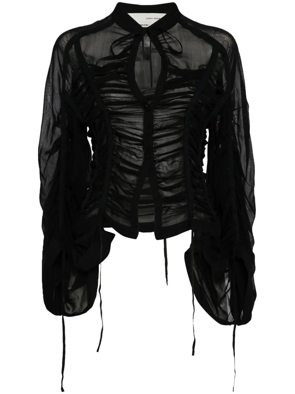 Strap-Detail Draped Top