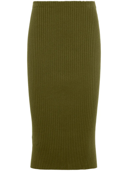 Ribbed-Knit Cotton Tube Skirt