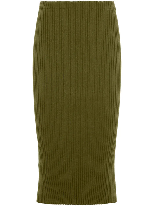 Ribbed-Knit Cotton Tube Skirt
