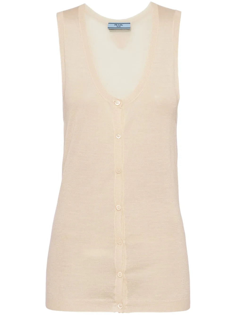 Buttoned Cashmere Tank Top