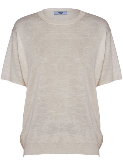 Logo-Jacquard Silk Jumper