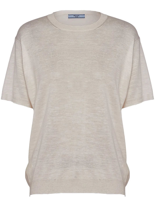 Logo-Jacquard Silk Jumper