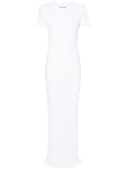 Logo-Embroidered Ribbed Maxi Dress