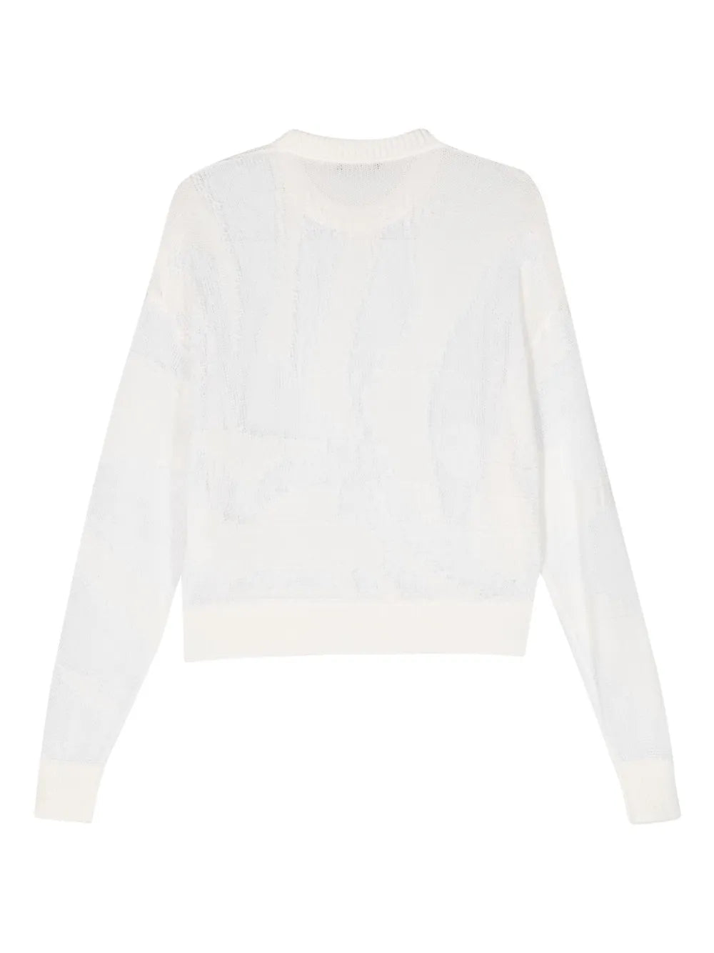 Crew-Neck Open-Knit Jumper