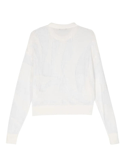 Crew-Neck Open-Knit Jumper