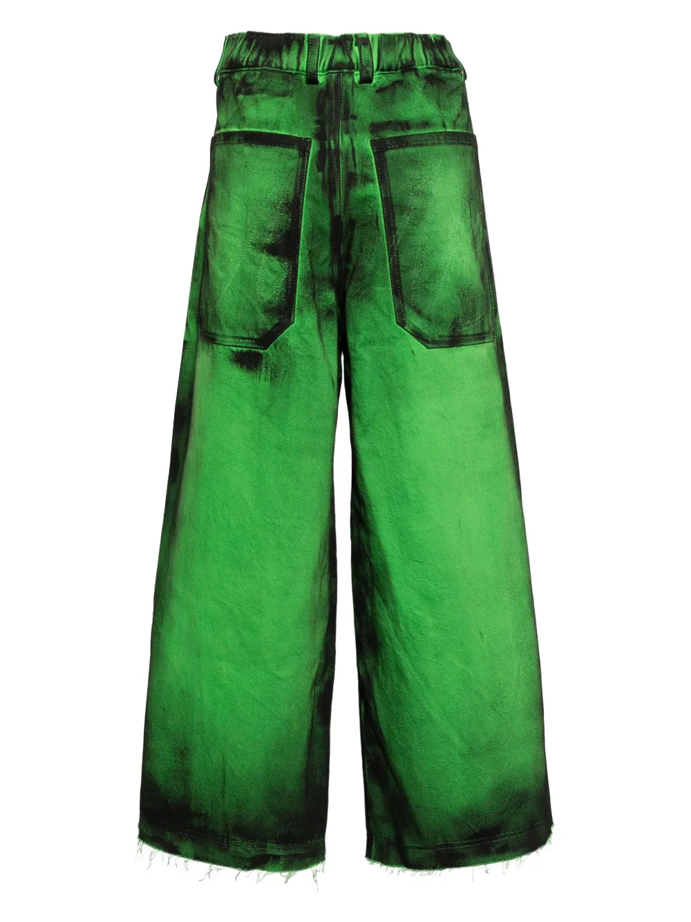 Faded-Effect Wide-Leg Jeans