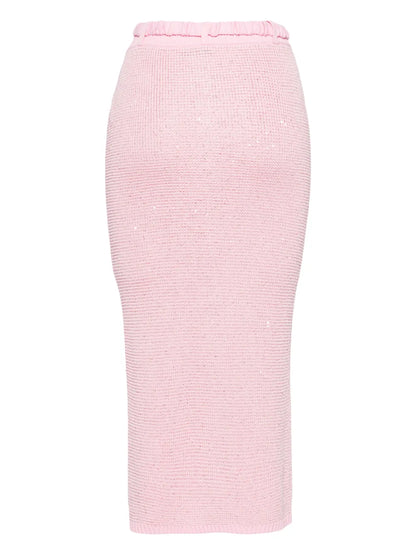 Sequined Midi Pencil Skirt