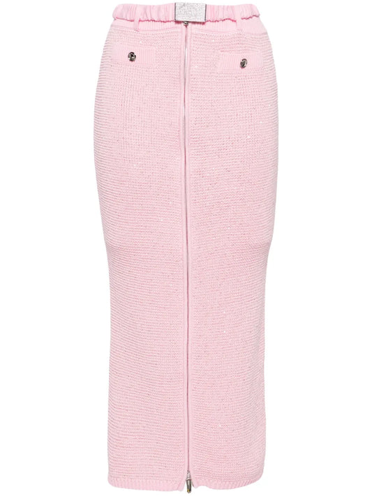 Sequined Midi Pencil Skirt