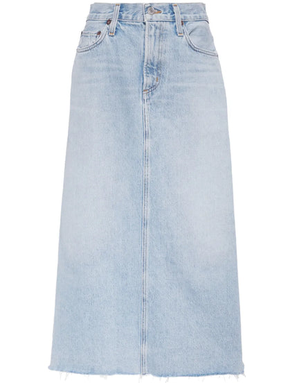 Della High-Rise Denim Skirt