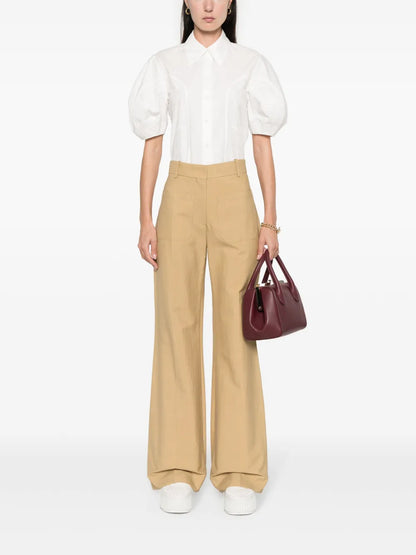 Embroidery-Detail Poplin Shirt