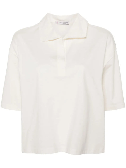 Logo-Patch Jersey Polo Shirt