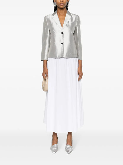 Shantung Single-Breasted Blazer