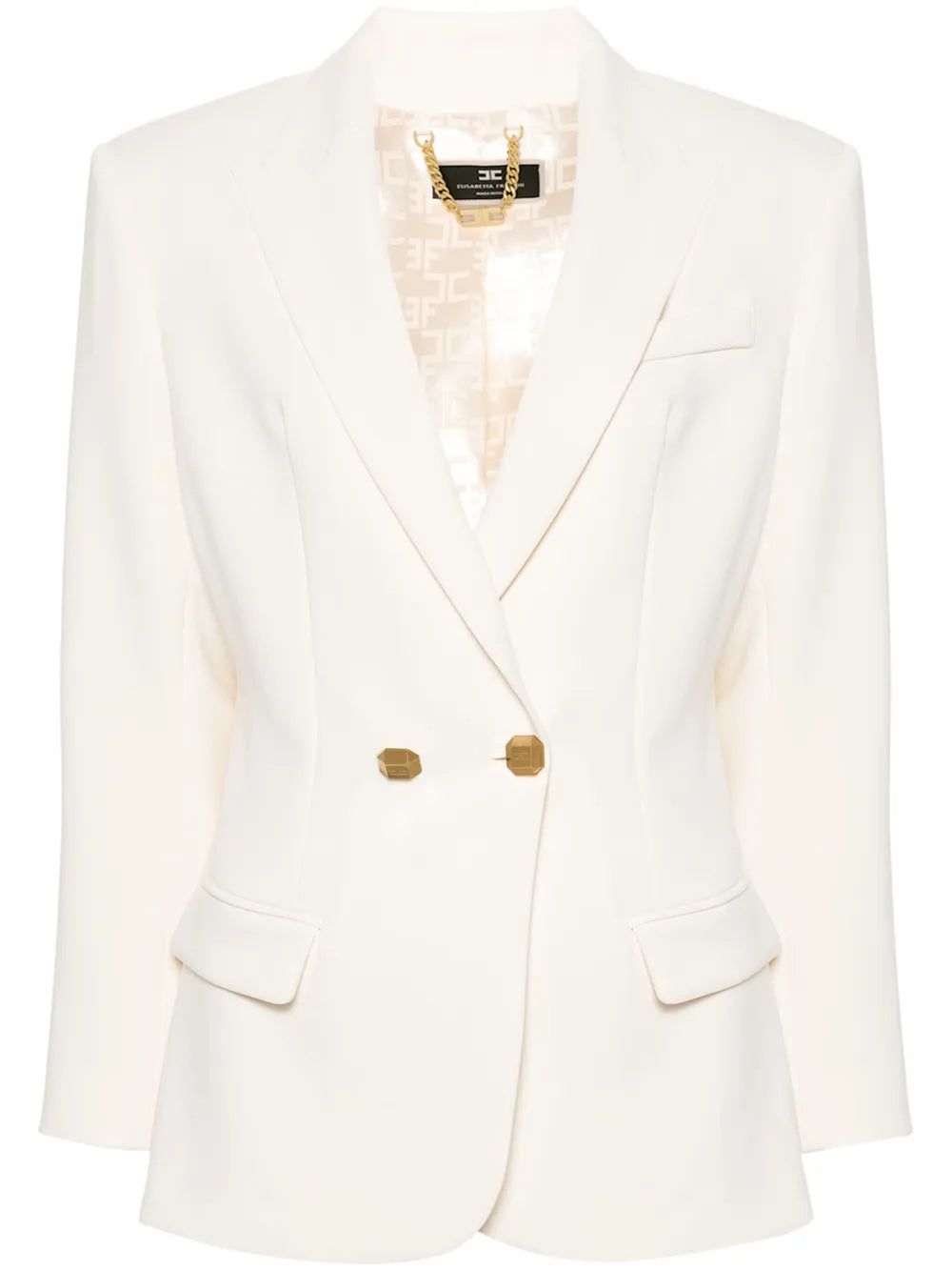 Crepe Double-Breasted Blazer