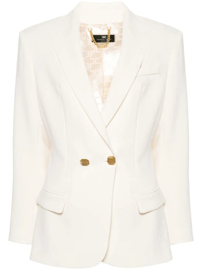 Crepe Double-Breasted Blazer