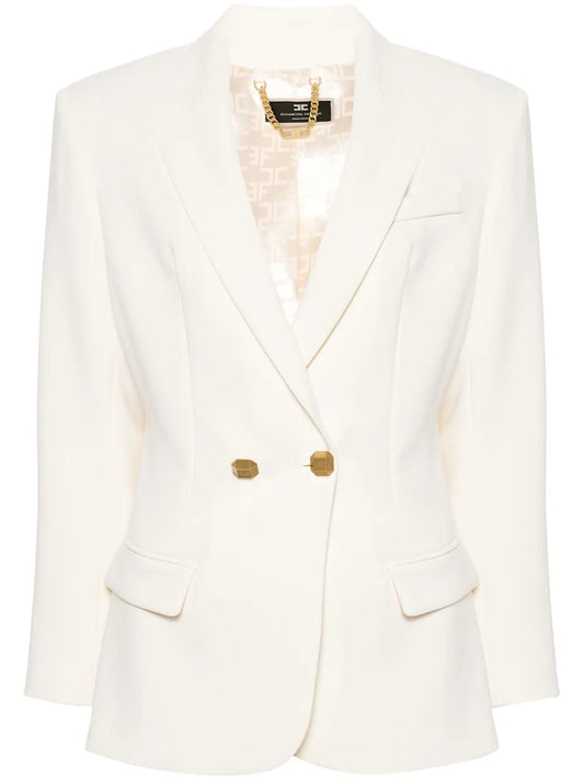 Crepe Double-Breasted Blazer