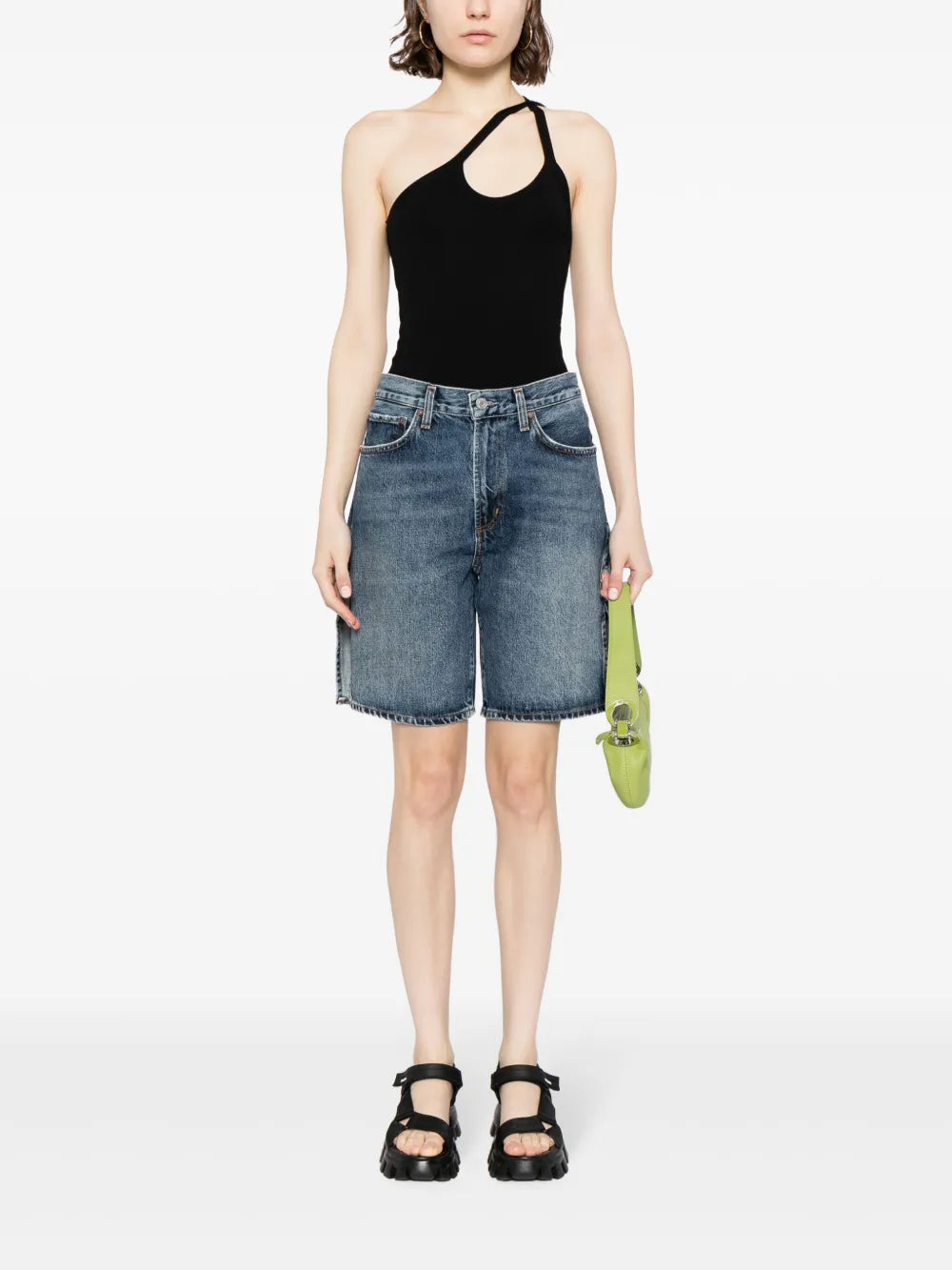 Vida Cotton Denim Shorts