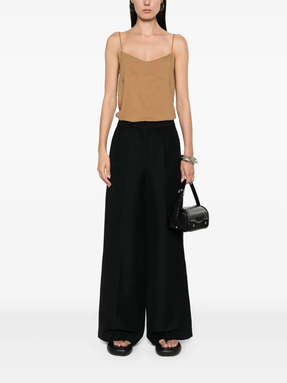 Twill Palazzo Pants