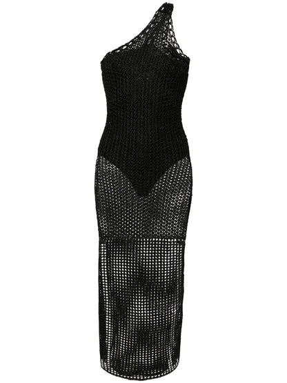 Widdy One-Shoulder Knitted Dress
