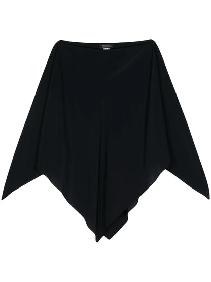 Cape-Design Satin Blouse