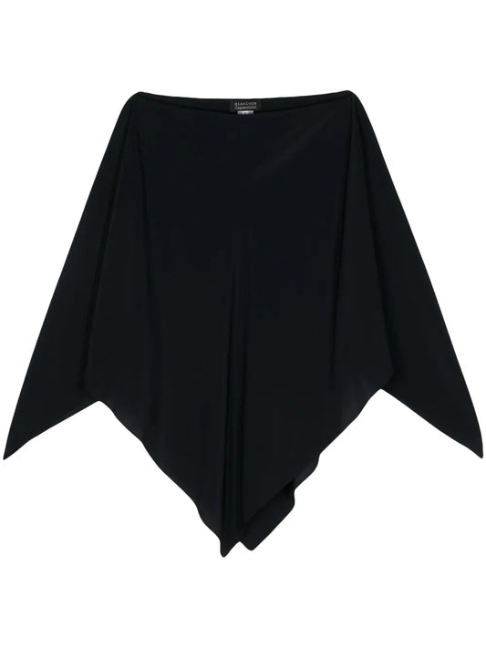 Cape-Design Satin Blouse