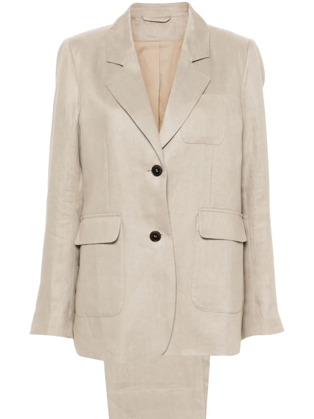 Single-Breasted Linen Suit