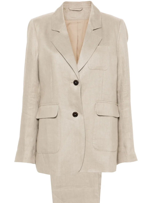 Single-Breasted Linen Suit
