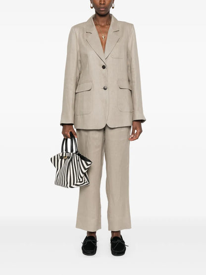 Single-Breasted Linen Suit