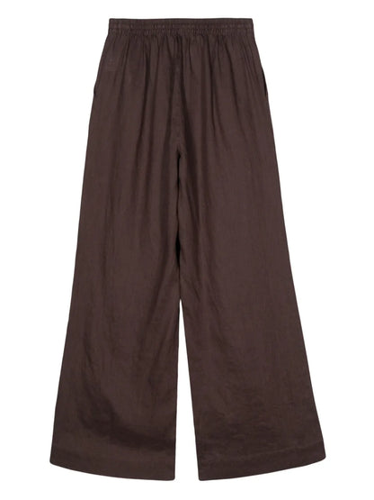 Broderie-Anglaise Linen Trousers
