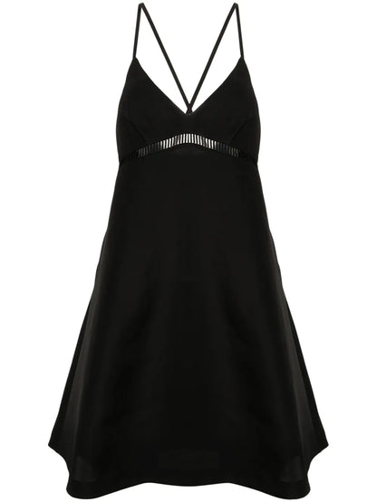 Faille Flared Midi Dress