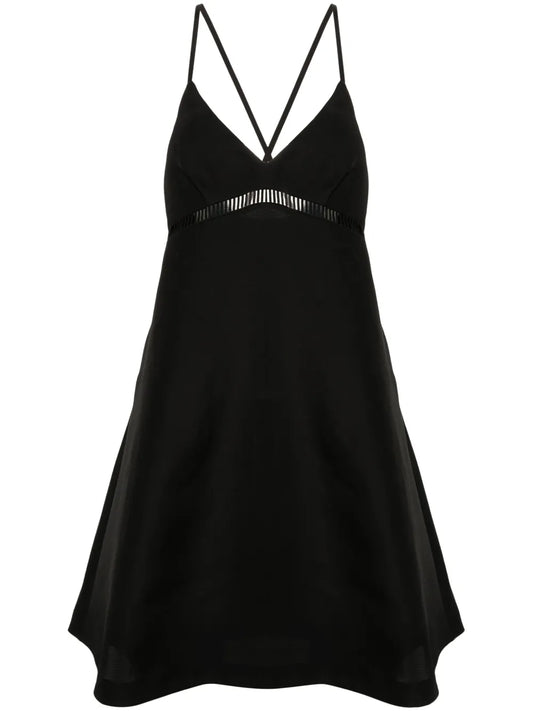 Faille Flared Midi Dress