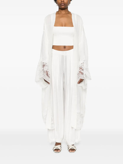 Semi-Sheer Silk Balloon Trousers