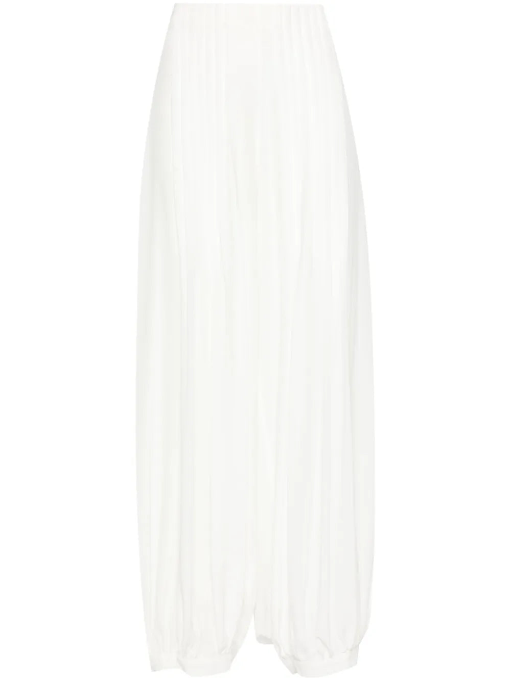 Semi-Sheer Silk Balloon Trousers
