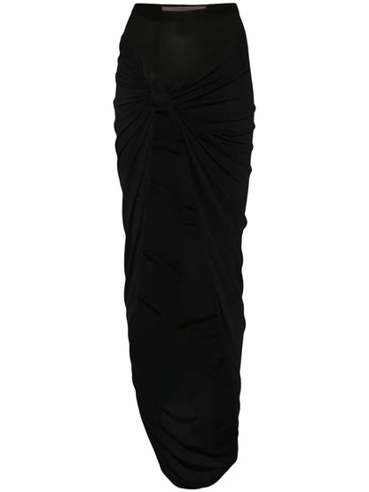 Knot-Detail Crepe Skirt