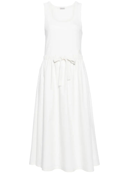 Drawstring-Waist Midi Dress