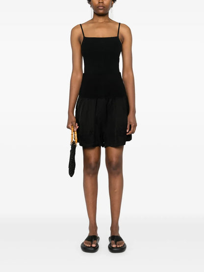 Corded Lace-Detailing Shorts