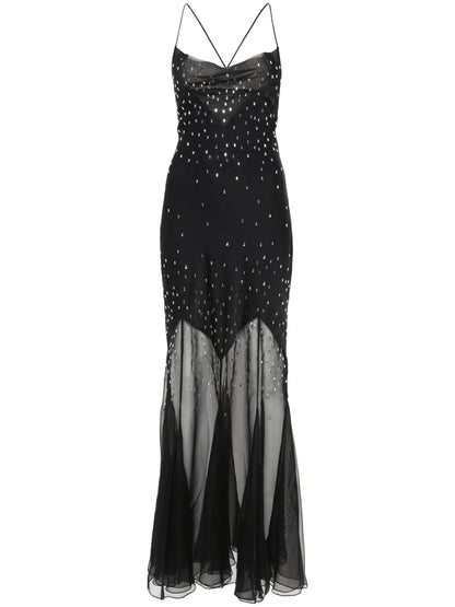 Crystal-Embellished Long Dress