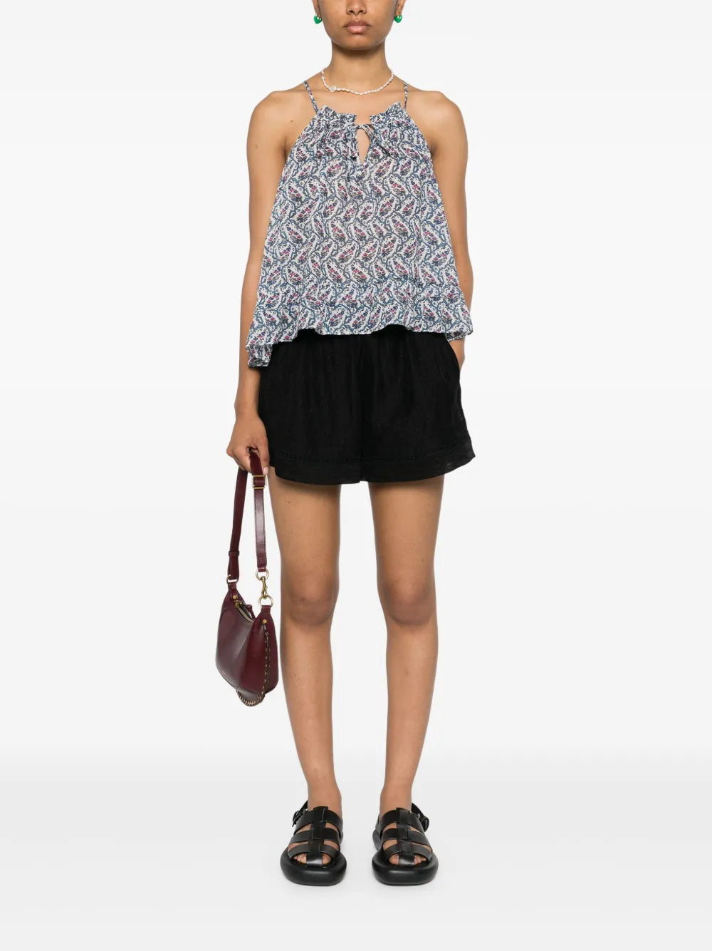 Fabino Floral-Print Sleeveless Blouse