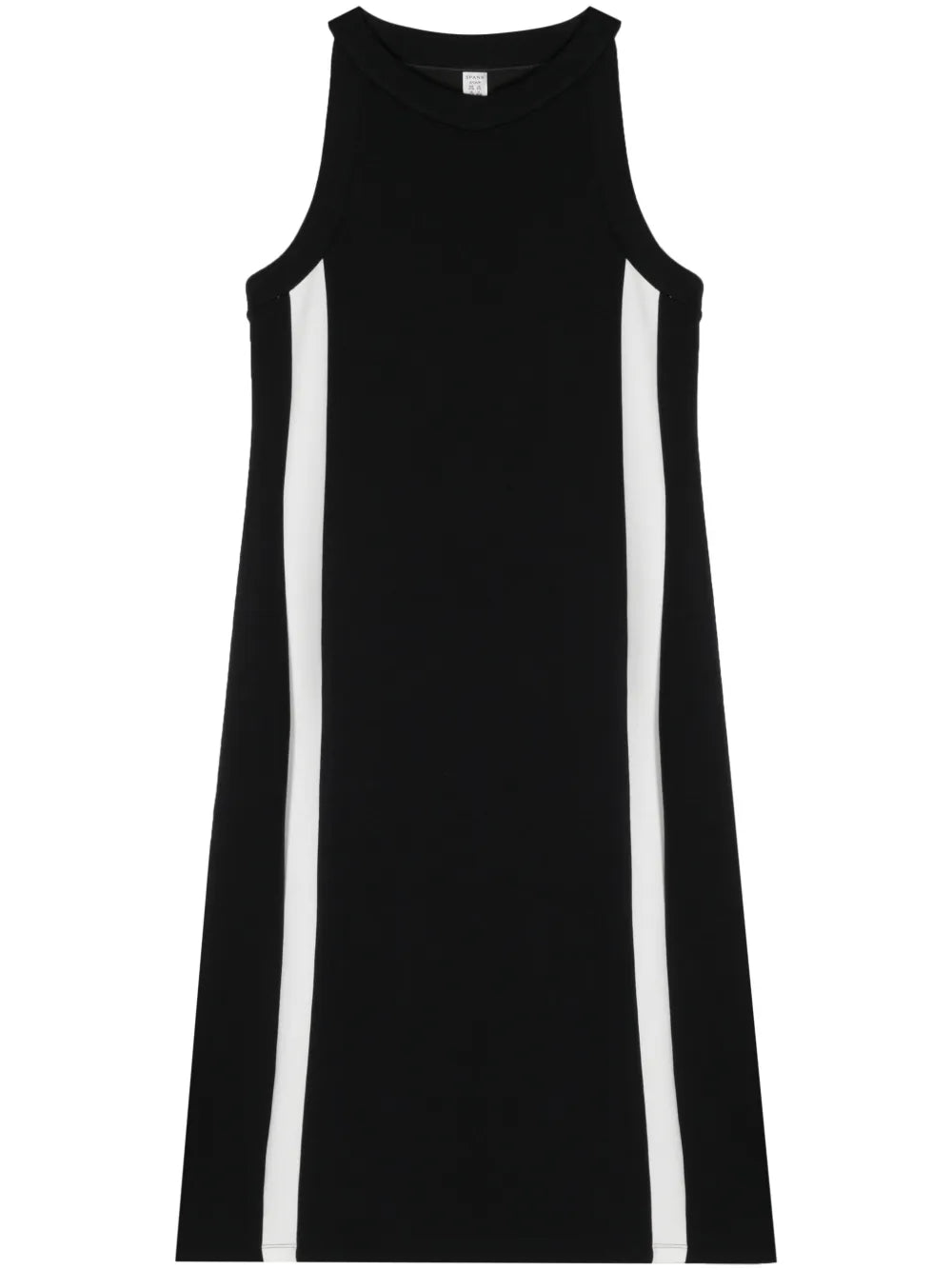 Stripe-Detail Round-Neck Dress